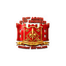 Load image into Gallery viewer, Kiss-Cut Vinyl Decal — Army - 51st Engineer Combat Battalion - 3d enhanced