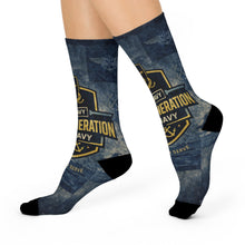 Load image into Gallery viewer, Cushioned Crew Socks – Young Patroit - Navy