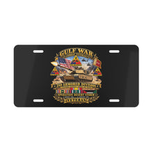 Load image into Gallery viewer, License Plate - Army - Desert Storm - 2nd Armored Div - Combat Vereran Veteran w GULF SVC - 3D - Enhanced