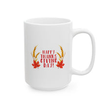 Load image into Gallery viewer, White Ceramic Mug - 11oz & 15oz - Happy Thanksgiving Day