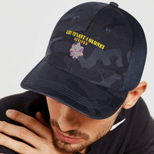 Load image into Gallery viewer, Embroidered Mesh Sports Camo Caps - Lieutenant Colonel - Retired
