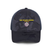 Load image into Gallery viewer, Embroidered Mesh Sports Camo Caps - Lieutenant Colonel - Retired