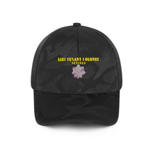 Load image into Gallery viewer, Embroidered Mesh Sports Camo Caps - Lieutenant Colonel - Retired