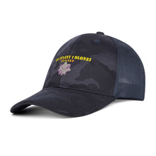 Load image into Gallery viewer, Embroidered Mesh Sports Camo Caps - Lieutenant Colonel - Retired