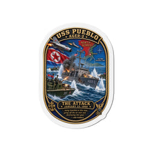 Load image into Gallery viewer, Die-Cut Magnet - USS Pueblo Attack-Defense Commemorative Patch