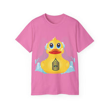 Load image into Gallery viewer, Unisex Ultra Cotton Tee - Yellow Rubber Duck - Front with Water - First Sergeant
