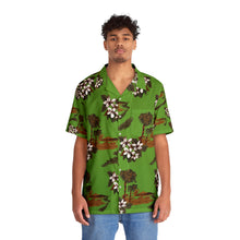 Load image into Gallery viewer, Men's Hawaiian Shirt (AOP) - Lite Green - Flowers and Palms