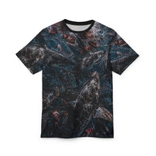 Load image into Gallery viewer, Shark Feeding Frenzy Tribute Tee — All-Over Print