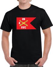 Load image into Gallery viewer, Army - Svc Brty, 2nd Battalion 28th Field Artillery Regiment - Red Wing Guidon X 300 Classic T Shirt, Crewneck Sweatshirt, Hoodie, Long Sleeve