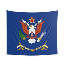 Load image into Gallery viewer, Indoor Wall Tapestries - 22nd Infantry Regiment - "Deeds, Not Words" - Regimental Colors Tapestry
