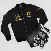 Load image into Gallery viewer, U.S. Army 'King of Battle' - Vietnam Veteran Bomber Jacket – M101, 105mm Howitzer Field Artillery Military Jacket "King of Battle" Series