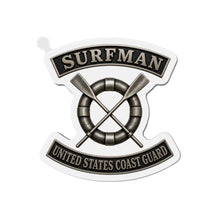 Load image into Gallery viewer, Die-Cut Magnet - USCG - Surfman Badge w txt - 3D - Enhanced