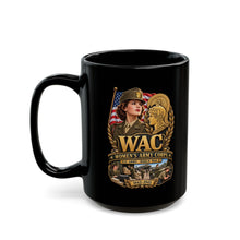 Load image into Gallery viewer, Black Mug (15oz) - WAC - Womens Army Corps - WWII - 3D - Enhanced
