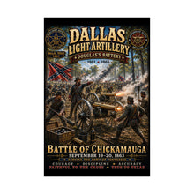 Load image into Gallery viewer, Dallas Light Artillery - Battle of Chickamauga Tribute Matte Poster - Douglas's Battery - September 19-20, 1863