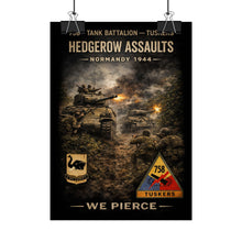Load image into Gallery viewer, Rolled Posters - 758th Tank Battalion - Tuskers in the hedgerow assault, 1944