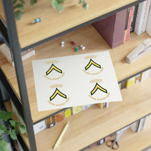 Load image into Gallery viewer, Military Sticker Sheets, Army Rank - Private E2. Army with Text Stickers, Military Decals, Military Scrapbooking, Military Planner Accessories,