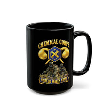 Load image into Gallery viewer, Black Mug (15oz) - Army - Chemical Corps w Scene - 3D - Enhanced