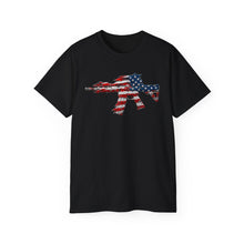 Load image into Gallery viewer, Unisex Ultra Cotton Tee - 3D American Flag Rifle