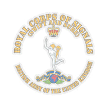 Load image into Gallery viewer, Kiss-Cut Stickers - UK - Royal Corps of Signals - Swift and Sure - Army of UK X 300