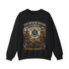 Load image into Gallery viewer, 18th Infantry Division Crewneck Sweatshirt - Division Collage 3D Emblem