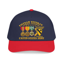 Load image into Gallery viewer, Mid Profile Baseball Cap - Army - Vietnam Vet - w Medals - VN - 1st Cav Division - 3D - Enhanced
