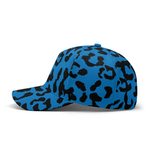 All-over Print Baseball Cap - Leopard Camouflage - Blue-Black