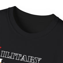 Load image into Gallery viewer, Unisex Ultra Cotton Tee - MIP 2000 Full Text w Tag Line - 3 MIPs R W B - Necklabel without Tag Line
