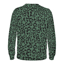Load image into Gallery viewer, Mens All Over Print Crew Neck Sweatshirt - Leopard Camouflage - Green-Black