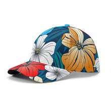 Load image into Gallery viewer, All-over Print Baseball Cap - Bright Blue Beach Tropical Flowers
