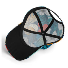 Load image into Gallery viewer, All-over Print Baseball Cap - Bright Blue Beach Tropical Flowers