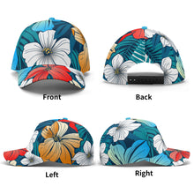 Load image into Gallery viewer, All-over Print Baseball Cap - Bright Blue Beach Tropical Flowers