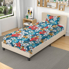 Load image into Gallery viewer, 3 Pcs Beddings - Bright Blue Beach Tropical Flowers
