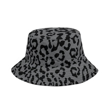 Load image into Gallery viewer, All Over Print Bucket Hats with Adjustable String - Leopard Camouflage - Battleship Color