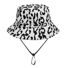 Load image into Gallery viewer, All Over Print Bucket Hats with Adjustable String - Leopard Camouflage - Battleship Color