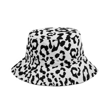 Load image into Gallery viewer, All Over Print Bucket Hats with Adjustable String - Leopard Camouflage - Battleship Color