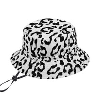 Load image into Gallery viewer, All Over Print Bucket Hats with Adjustable String - Leopard Camouflage - Battleship Color