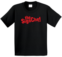 Load image into Gallery viewer, The Sign Chef Dot Com - Red Txt T Shirt
