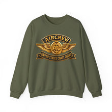 Load image into Gallery viewer, Crewneck Sweatshirt - USCG - Aircrew Badge w txt - 3D - Enhanced