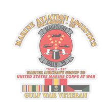 Load image into Gallery viewer, Kiss-Cut Stickers - USMC - Marine Aviation Logistics Squadron 39 - MALS 39 - Magicians - Gulf War Vet w SVC