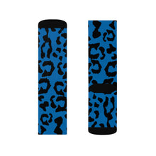 Load image into Gallery viewer, Sublimation Socks - Leopard Camouflage - Blue-Black