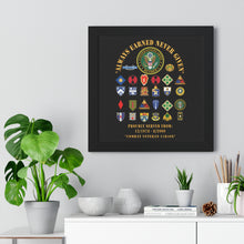 Load image into Gallery viewer, Honorable Veteran Framed Poster, Military Wall Art, Retirement Gift, Veteran's Day Decor, Personalized Military Tribute - Combat Veteran - 11B40X - Retired Army with Multi Units