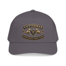 Load image into Gallery viewer, Mid Profile Baseball Cap - USCG - Cutterman - Auxiliary w txt - 3D - Enhanced