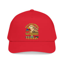 Load image into Gallery viewer, Mid Profile Baseball Cap - Army - Gulf War Combat - 1st Armored Divi - Old Ironsides - Veteran - Map w GULF SVC - 3D - Enhanced