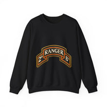 Load image into Gallery viewer, Crewneck Sweatshirt - Army - 2nd Ranger Battalion - Ranger Scroll - 3D - Enhanced