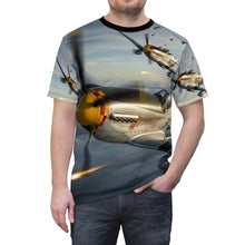 Load image into Gallery viewer, AOP Unisex Tee - P-51 Aircraft - Dog Fight - WWII