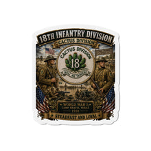 Load image into Gallery viewer, 18th Infantry Division Collage Die-Cut Magnet - 3D Enhanced Vinyl