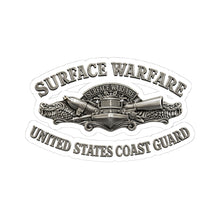Load image into Gallery viewer, Kiss-Cut Stickers - USCG - Surface Warfare w txt - 3D - Enhanced