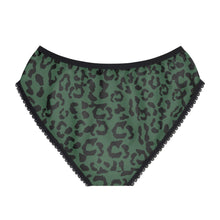 Load image into Gallery viewer, Women's Briefs - Leopard Camouflage - Green-Black