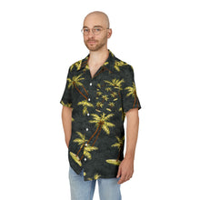 Load image into Gallery viewer, Tropical Palm Hawaiian Shirt — Vintage Palm Tree Aloha Button-Down