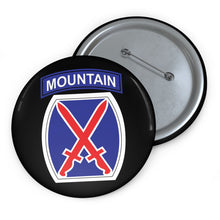 Load image into Gallery viewer, Custom Pin Buttons - SSI - 10th Mountain Division X 300